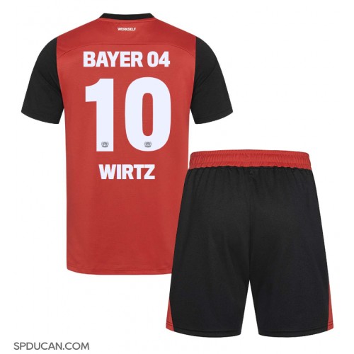 Dječji Nogometni Dres Bayer Leverkusen Florian Wirtz #10 Domaci 2024-25 Kratak Rukav (+ Kratke hlače)